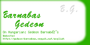 barnabas gedeon business card